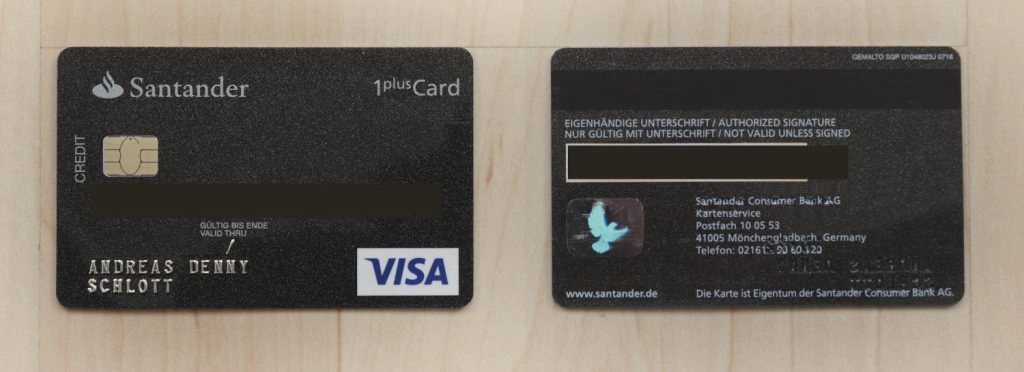 Kreditkartenvergleich - Santander 1plus VISA