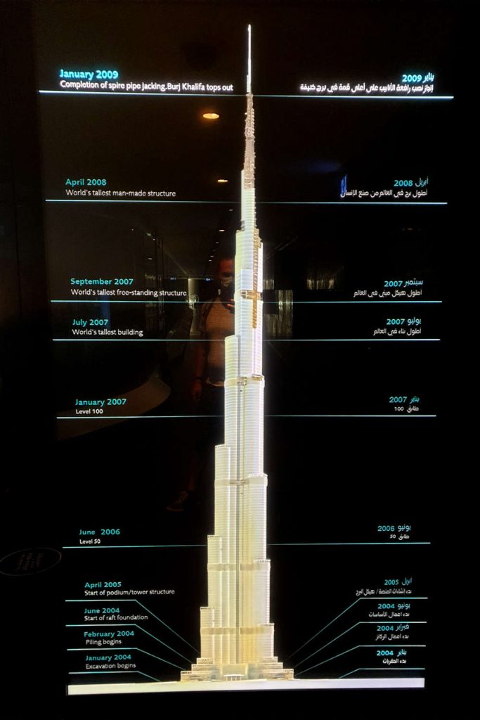 VAE - Dubai - Burj Khalifa - Infos zum Bau