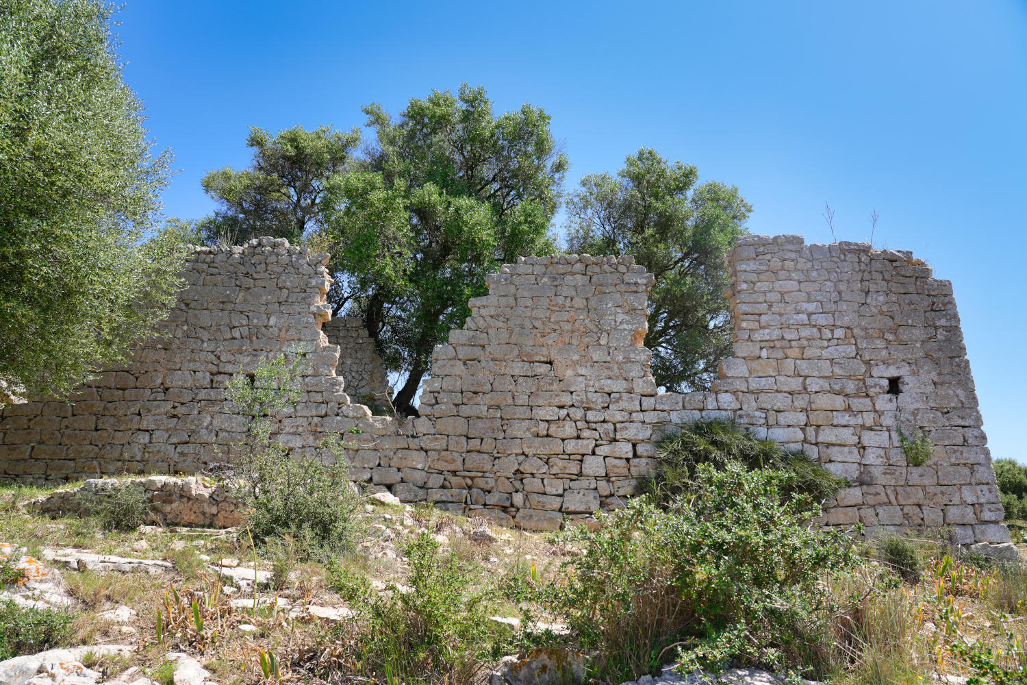 Spanien - Mallorca - Felanitx - Castell de Santueri - Ruinen Gebaeude