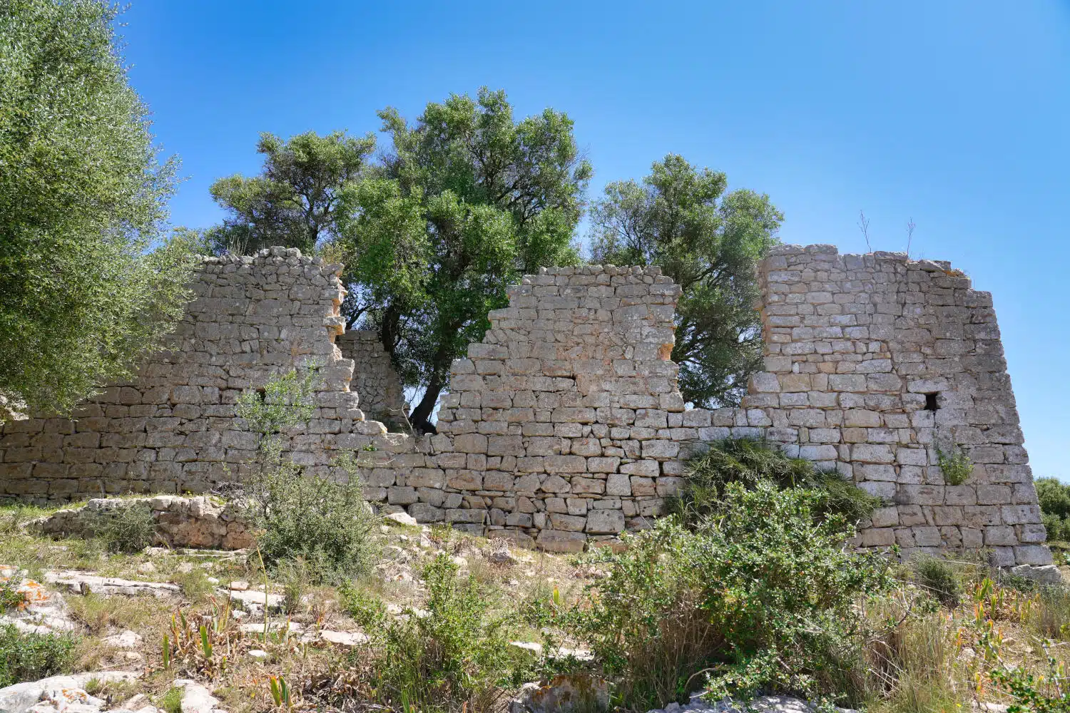 Spanien - Mallorca - Felanitx - Castell de Santueri - Ruinen Gebaeude