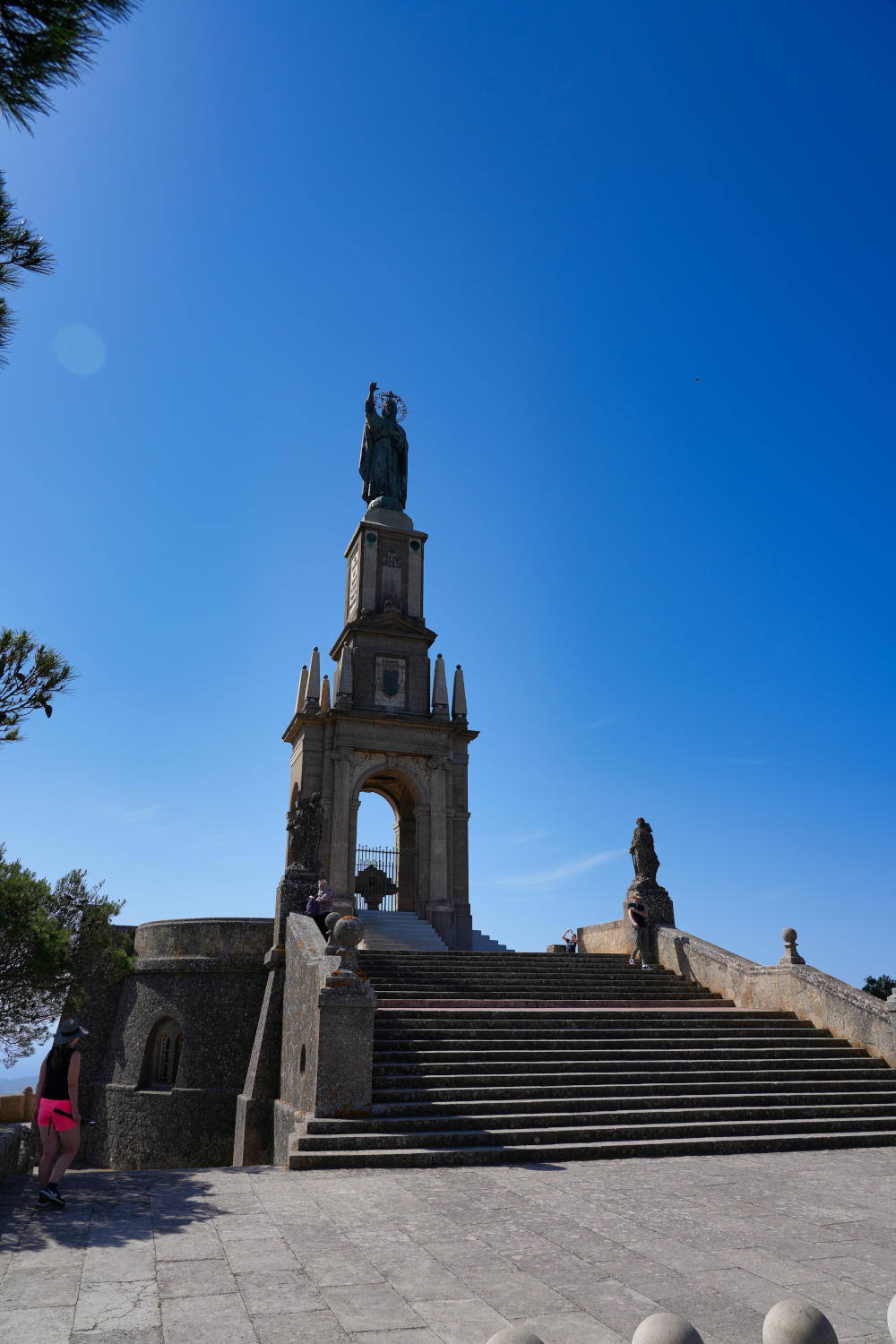 Spanien - Mallorca - Felanitx - Puig De Sant Salvador - Monument Christus Statue